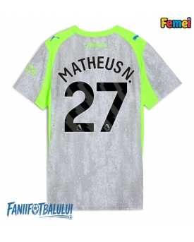 Manchester City Matheus Nunes #27 Tricou Fotbal Replică 2025-26 Femei Treilea